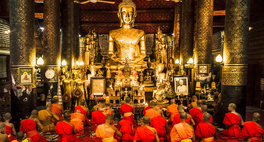 Monks in Laos